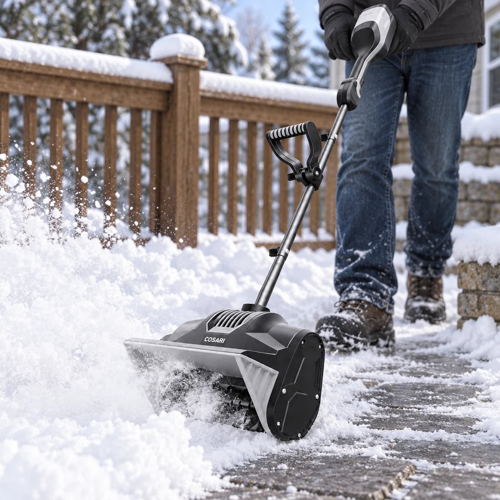 Cosari FrostBuster Pro Cordless Snow Shovel: 13" Brushless Auger, ±30° Chute & TWO 4.0Ah Batteries Included - 2