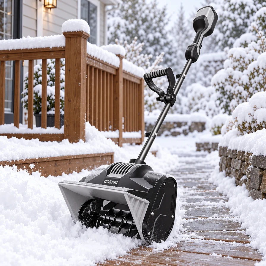 Cosari FrostBuster Pro Cordless Snow Shovel: 13" Brushless Auger, ±30° Chute & TWO 4.0Ah Batteries Included - 5