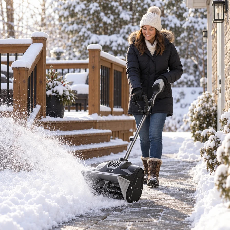 Cosari FrostBuster Pro Cordless Snow Shovel: 13" Brushless Auger, ±30° Chute & TWO 4.0Ah Batteries Included - 7