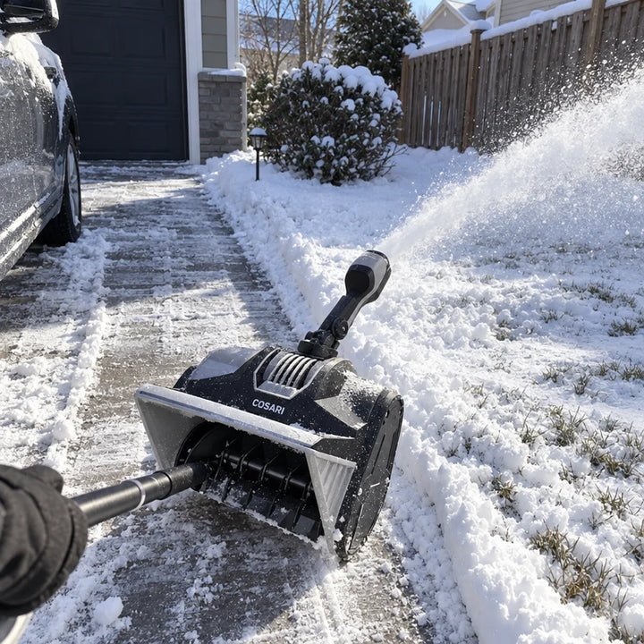 ±30° directional chute keeps snow off the neighbor’s car
