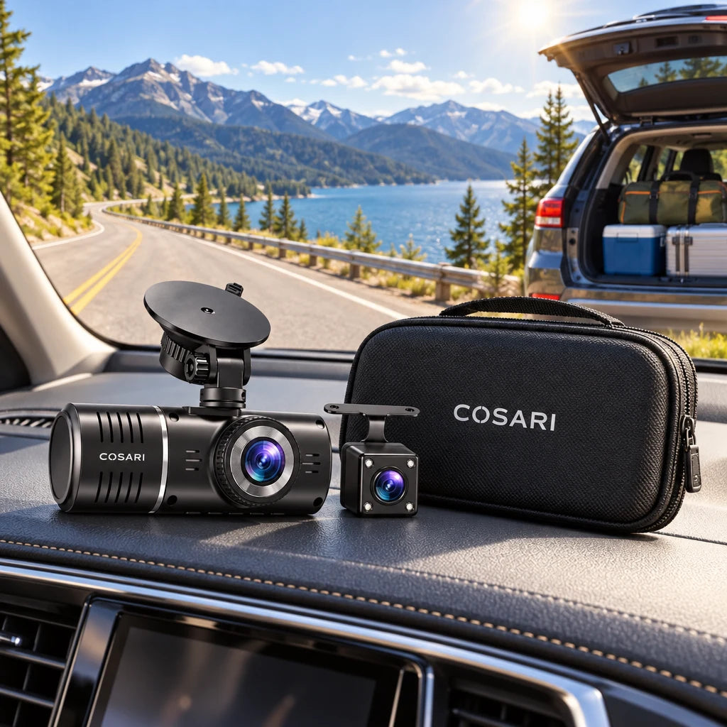 Cosari RoadGuard 4K Duo Front & Rear Dash Cam: 4K+1080P, STARVIS 2 Night Vision, 5GHz WiFi, GPS & 64GB Card - 6