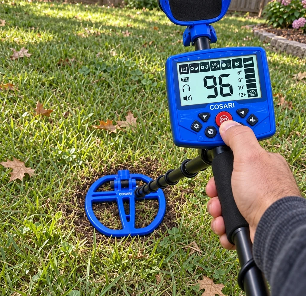 Cosari TerraPulse Pro Metal Detector: 10" IP68 Waterproof Coil, DSP Chip, 5 Modes & Full Digger Kit - 5