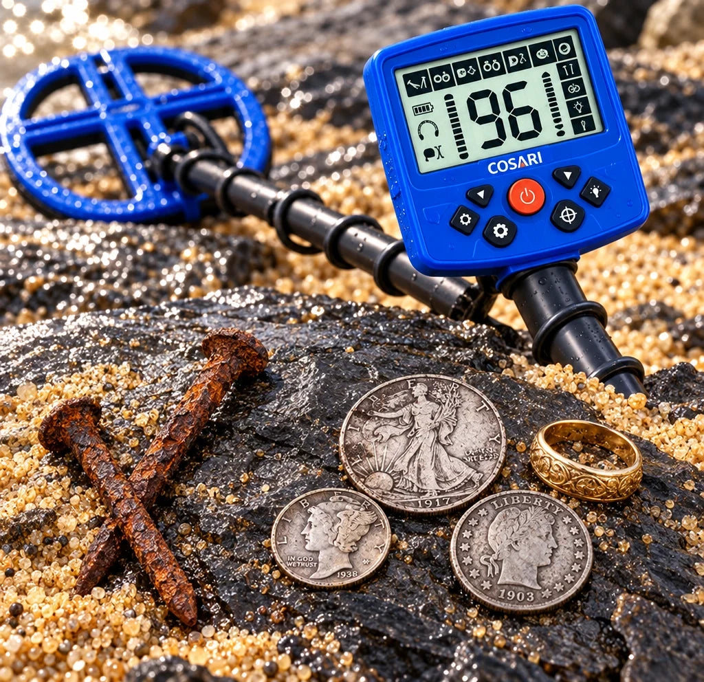 Cosari TerraPulse Pro Metal Detector: 10" IP68 Waterproof Coil, DSP Chip, 5 Modes & Full Digger Kit - 6