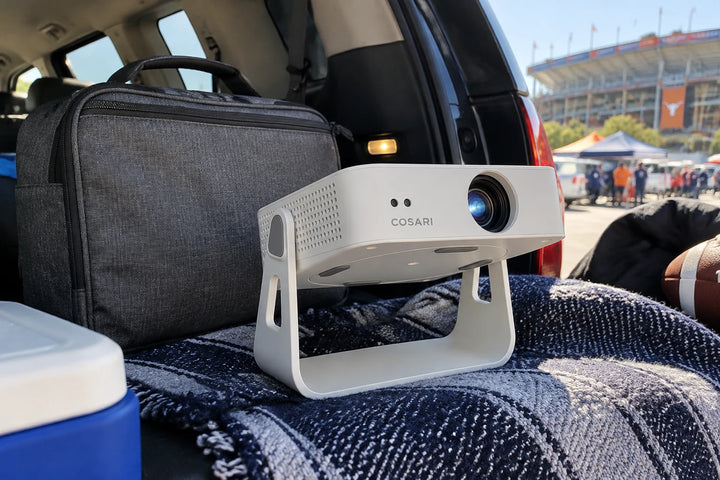 Tailgating college football in the stadium lot!