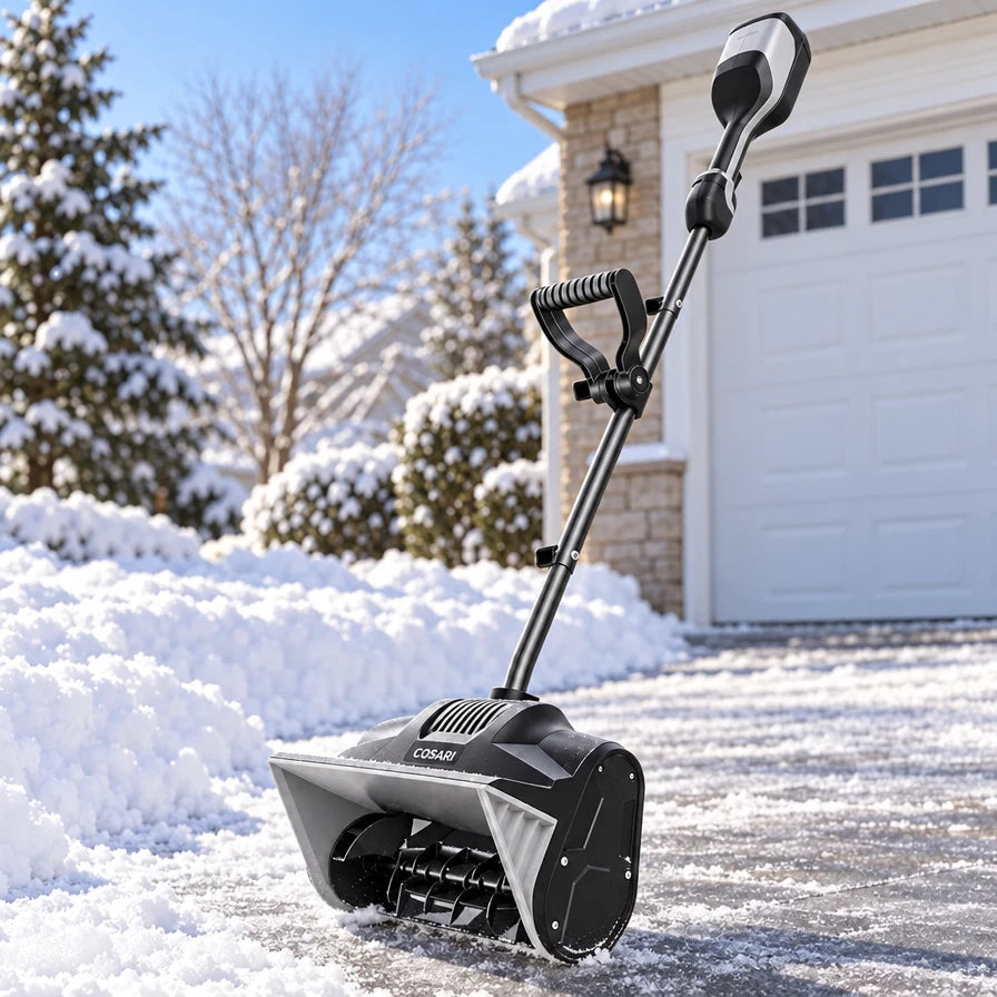 Cosari SnowBlast 40V Electric Snow Shovel: 13" Width, 25-Ft Throw, ±30° Chute & 4.0Ah Battery
