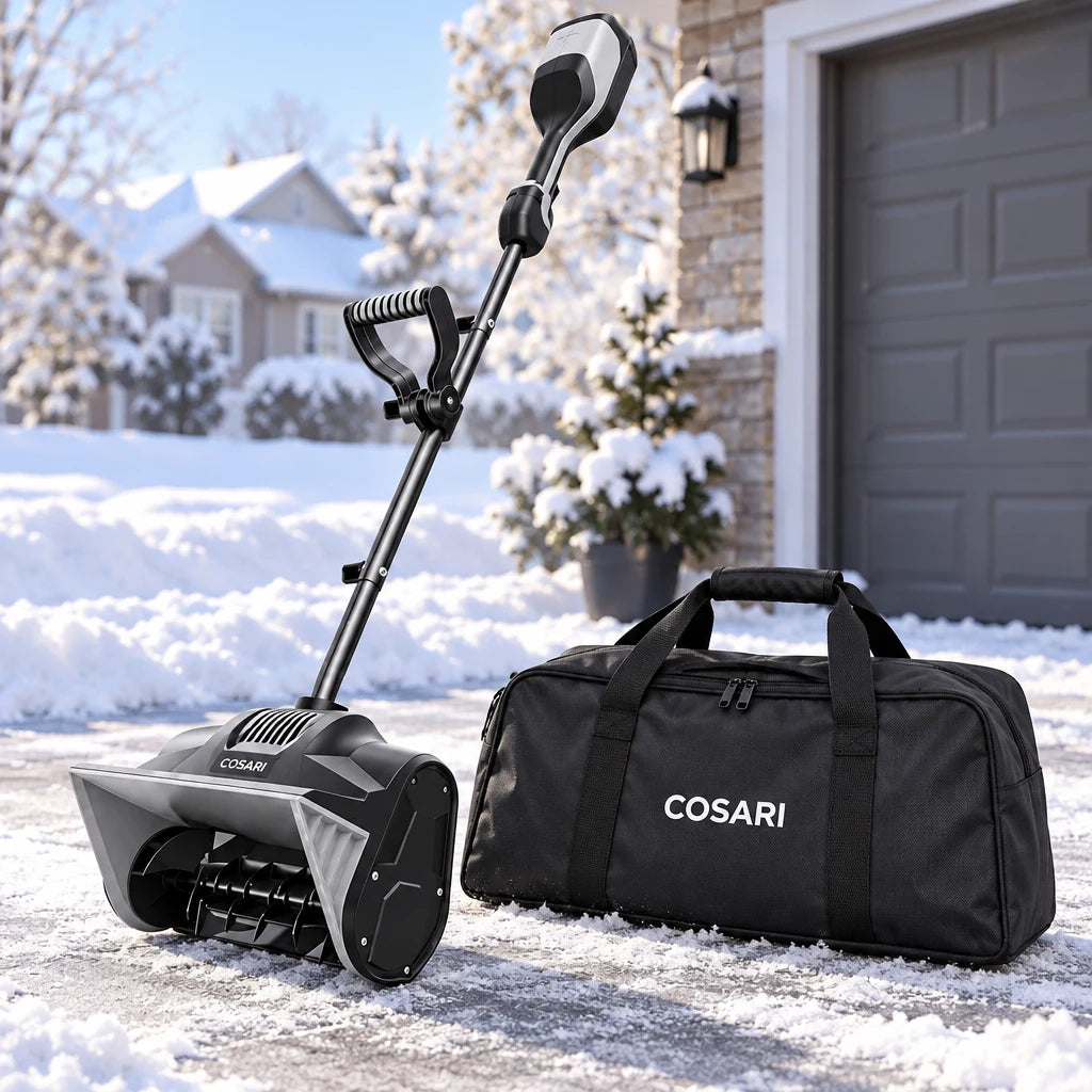 Cosari SnowBlast 40V Electric Snow Shovel: 13" Width, 25-Ft Throw, ±30° Chute & 4.0Ah Battery - 6