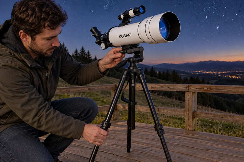 Unfold Tripod & Lock Tube
