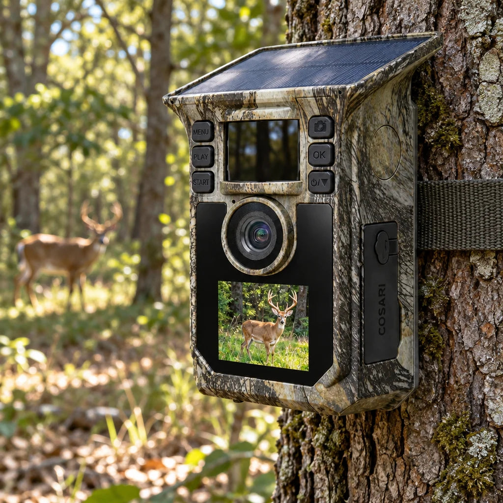 Cosari TrailCam Solar 4K Trail Camera: 48MP, 0.1s Trigger, Solar 5,200mAh Battery, WiFi App & Free 64GB Card - 2