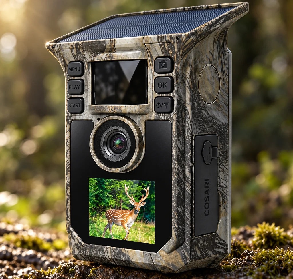 Cosari TrailCam Solar 4K Trail Camera: 48MP, 0.1s Trigger, Solar 5,200mAh Battery, WiFi App & Free 64GB Card - 3