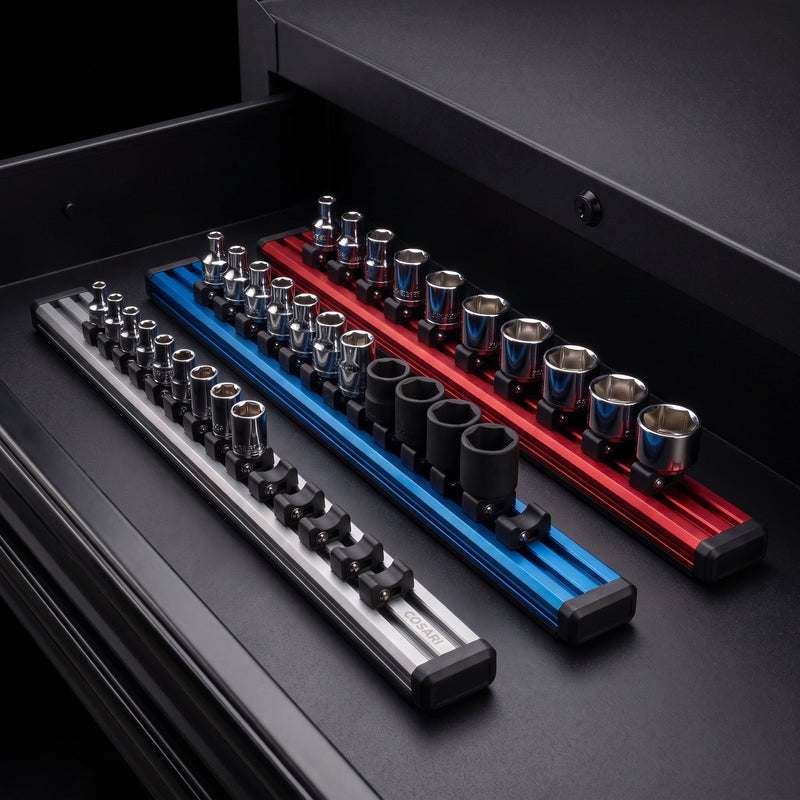 Cosari MagTrack Pro 3-Piece Anodized Aluminum Socket Rail Set