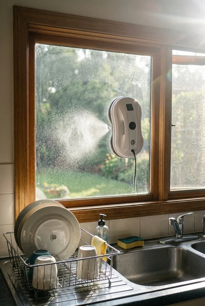 Kitchen bay window & tile backsplash shine